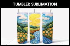 6 3D Field Landscape Tumbler Sublimation I Paper Quilling Product Image 3