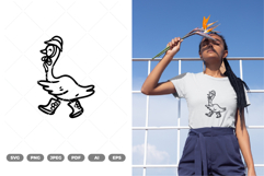 Spring Goose Doodle SVG &amp; Clipart Product Image 1