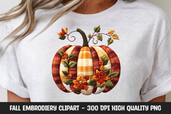 Checked Autumn Harvest Pumpkin Clipart Product Image 1