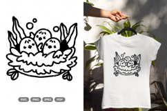 Bird Nest Doodle SVG &amp; Clipart Product Image 1
