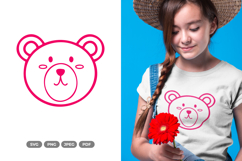 Cute Bear Head SVG &amp; Clipart Product Image 1