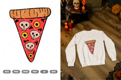 Pizza Skull Colored SVG &amp; Clipart Product Image 1