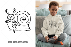 Funny Snail Doodle SVG &amp; Clipart Product Image 1