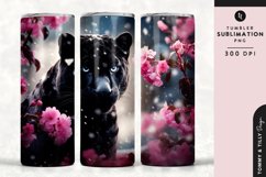 Christmas Snowy Animal Leopard Tumbler Wrap PNG Sublimation Product Image 1