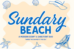 Sundary Beach A Modern Script &amp; Sans Font Duo Product Image 1