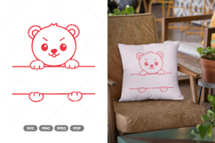 Bear Split Border SVG &amp; Clipart Product Image 1
