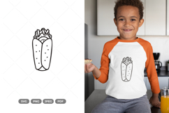 Burrito SVG &amp; Clipart - Fast Food Clipart Product Image 1