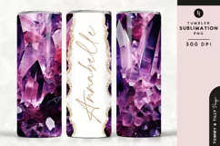 Personalised Name Tumbler Wrap PNG Sublimation | Marble Product Image 1
