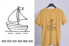 Boat Doodle SVG &amp; Clipart Product Image 1