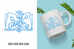 Floral Book SVG &amp; Clipart Product Image 1