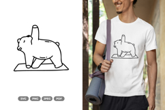 Cute Yoga Bear SVG &amp; Clipart Product Image 1