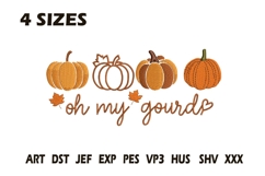 Oh My Gourds Embroidery Design Product Image 1