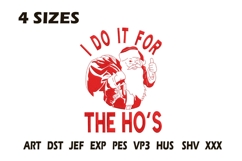 Funny Santa Christmas Embroidery Design Product Image 1