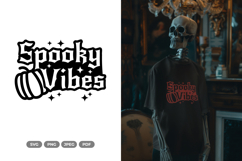 Spooky Vibes SVG &amp; Clipart - Halloween Cut File Product Image 1