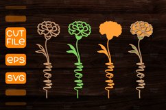 3D Layered Marigold Flower Laser Cut I Laser Cut Gift Product Image 1