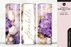 Personalised Name Tumbler Wrap PNG Sublimation | Marble Product Image 1