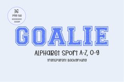 Goalie Alphabet Letter Sublimation Product Image 1