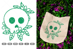 Kawaii Skull SVG &amp; Clipart Product Image 1