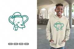 Winter Elephant SVG and Clipart Product Image 1
