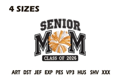 Senior Mom Class of 2026 Embroidery Product Image 1