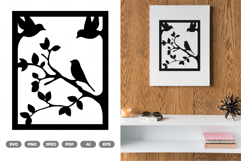 Bird on Branch SVG &amp; Clipart Product Image 1