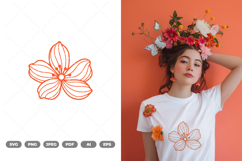 Split Flowers SVG &amp; Clipart Product Image 1