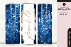 Personalised Name Tumbler Wrap PNG Sublimation | Glitter Product Image 1