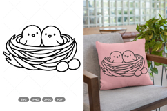 Bird Nest Doodle SVG &amp; Clipart Product Image 1