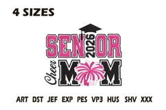 Senior 2026 Cheer Mom Embroidery Product Image 1