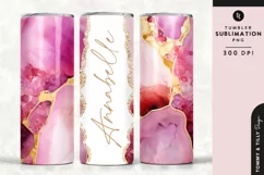 Personalised Name Tumbler Wrap PNG Sublimation | Marble Product Image 1