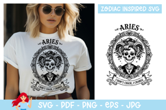 Aries SVG, Zodiac sign inspired SVG, Skeleton SVG Product Image 1