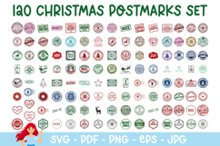 120 SUPER Christmas postmark bundle, mail delivery stamps Product Image 1
