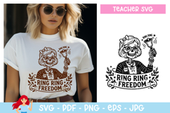 Ring ring freedom SVG, Teacher inspired svg Product Image 1