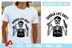 Barber life daily SVG, Dad inspired SVG, Skeleton Product Image 1