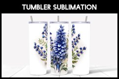 6 3D Larkspurs Flowers Tumbler Sublimation | Paper Quilling Product Image 3