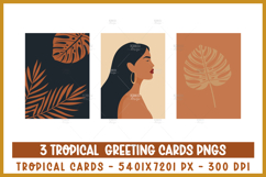 Boho summer cards, Retro Woman Card Product Image 1