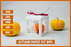Autumn Box Template SVG I Gift Box I Packaging Template SVG Product Image 1