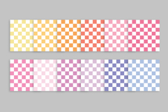 Dark Gray and White Rainbow Seamless Checkerboard Patterns Product Image 3