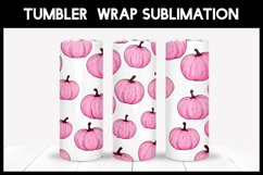 Watercolour Pumpkins Tumbler Sublimation | 3D Tumbler Wrap Product Image 1