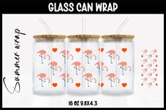 Flamingo Glass Wrap Svg,16oz Libbey Wrap, Summer SVG Wrap Product Image 1