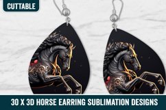 3D Horses Earring Sublimations, 30 x Horse Lover Earring Set Product Image 2