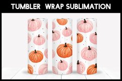 Watercolour Pumpkins Tumbler Sublimation | 3D Tumbler Wrap Product Image 1