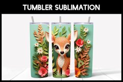 3D Christmas Deer Tumbler |3D Baby Tumbler Sublimation Product Image 1