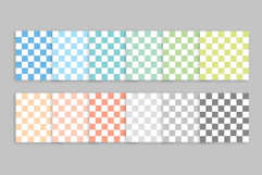 Dark Gray and White Rainbow Seamless Checkerboard Patterns Product Image 4