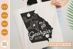 Vintage Georgia SVG cut file - Georgia state symbols svg Product Image 1