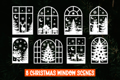 8 Christmas Window decal SVG, Christmas Window Display SVG Product Image 1
