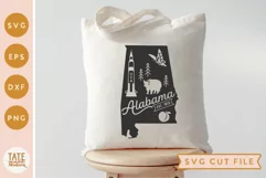 Vintage Alabama SVG cut file - Alabama state symbols svg Product Image 2