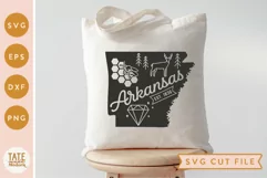 Vintage Arkansas SVG cut file - Arkansas state symbols svg Product Image 2