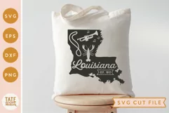 Vintage Louisiana SVG cut file - Louisiana state symbols svg Product Image 2