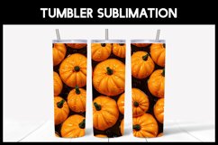 9 Autumn Pumpkins Tumbler Design I Seamless Tumbler PNG Product Image 3